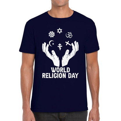 World Religion Day Religious Peace For Everyone Religious Love Religion Day Mens Tee Top