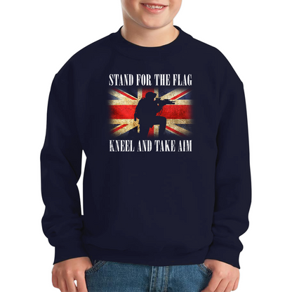 Stand For The Flag Kneel And Take Aim British Veteran Sweatshirt