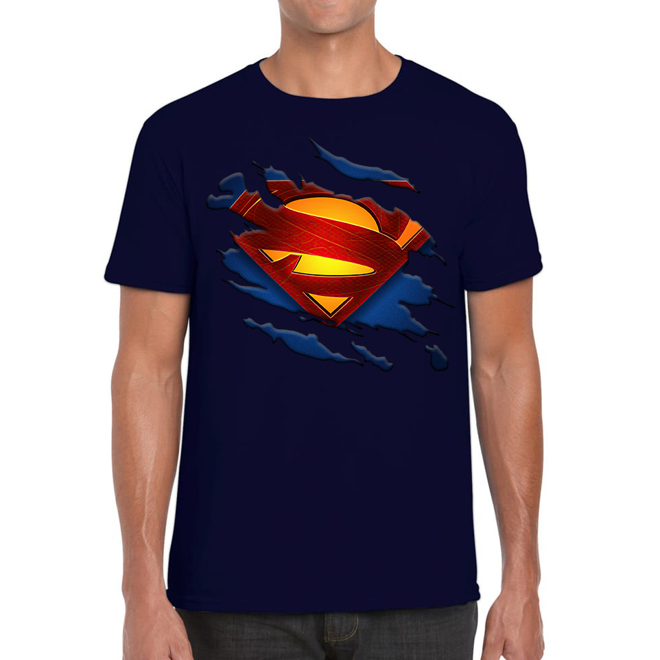 Superman Logo Unisex T Shirt Navy S