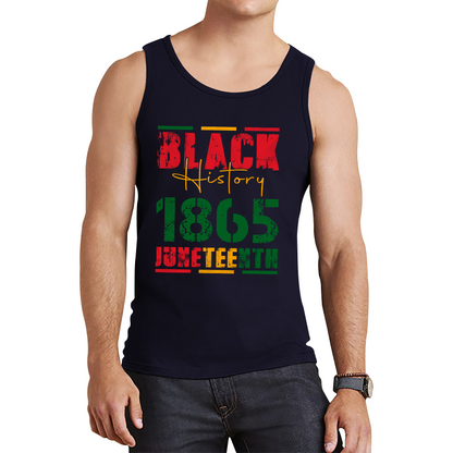 Black History 1865 Juneteenth Celebrating Black History Freedom African American Tank Top