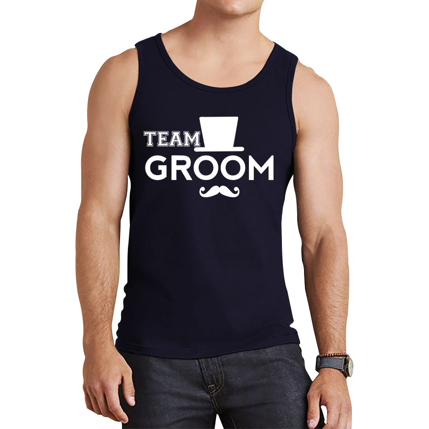Team Groom Moustache Stage Party Funny Wedding Engagement Parties Tank Top