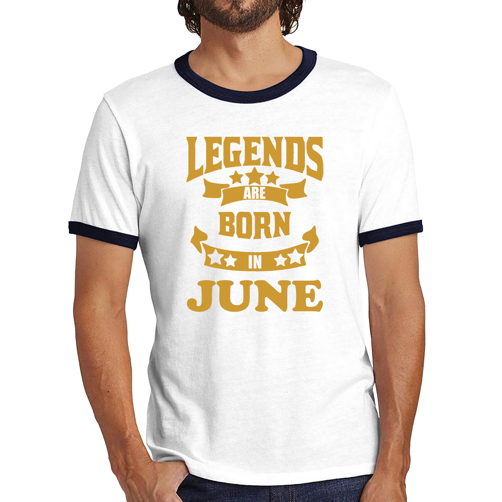Legends Are Born In June Birthday Ringer T Shirt