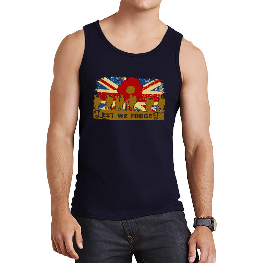 Lest We Forget Poppy Anzac Day Tank Top