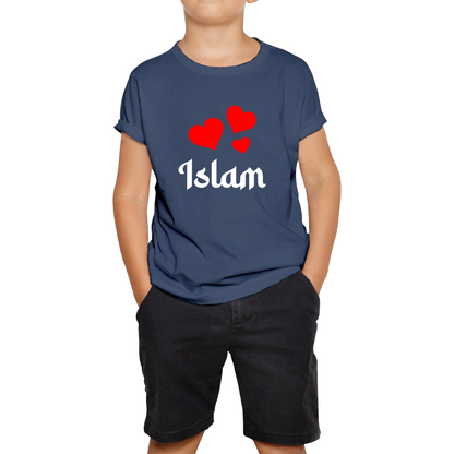 Islam Hearts Spiritual Islamic Religious Muslim Islam Religion Gift Kids Tee