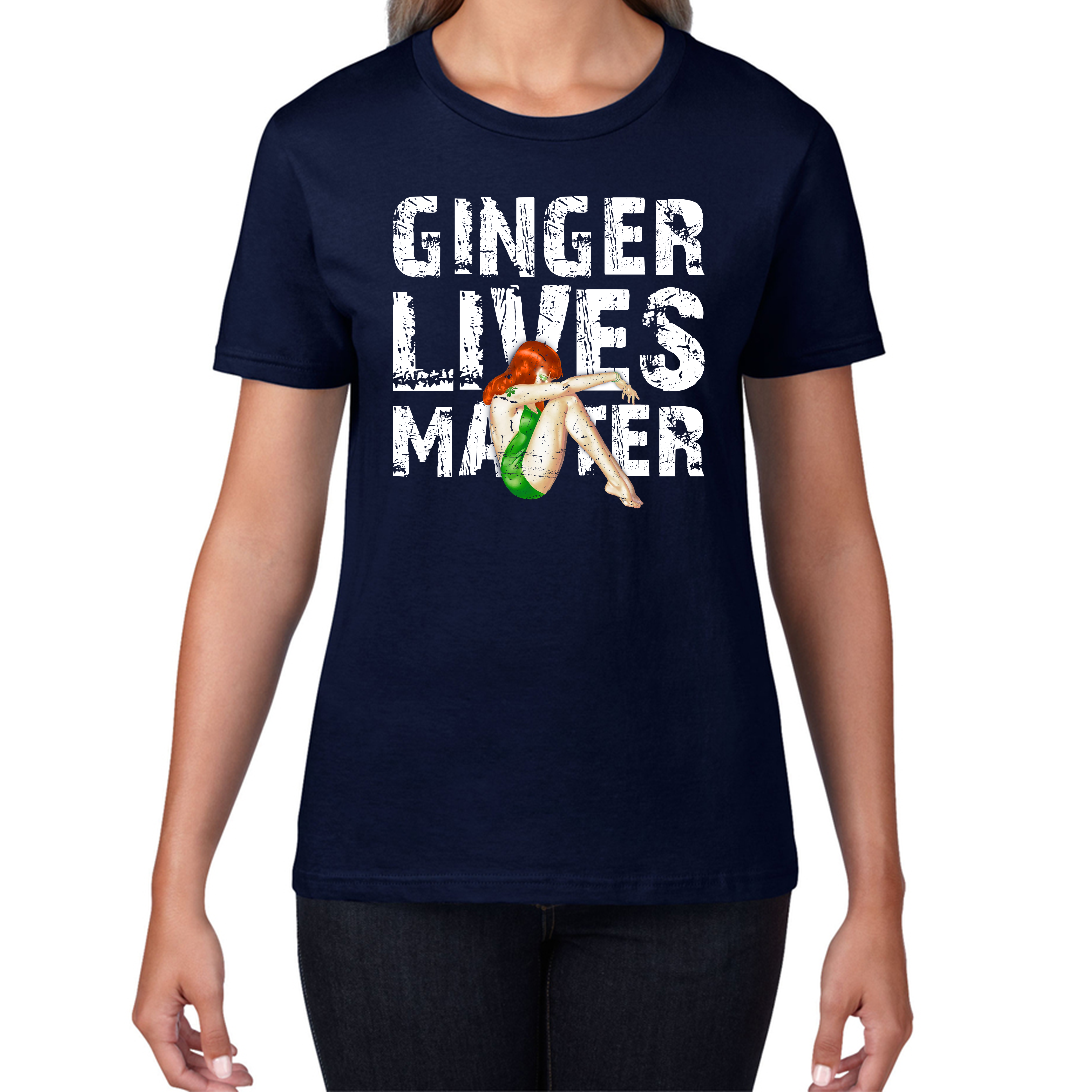 Weed Girl Gingers Lives Matter T-Shirt Cannabis Marijuana Lovers Funny All Lives matter Spoof Womens Tee Top