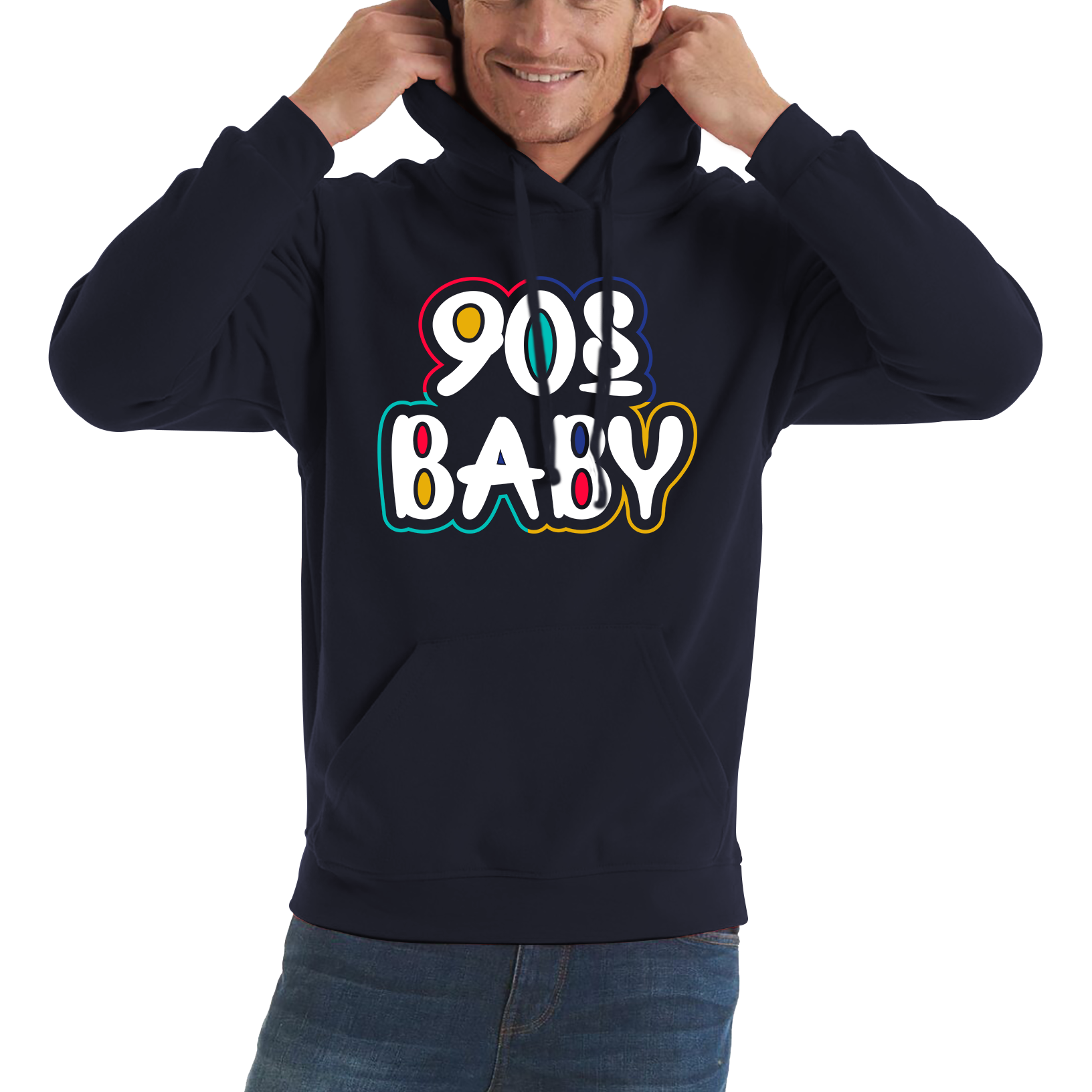 90s Baby Hoodie Awesome cool 90's baby fashion Vintag Funny Joke Novelty Design Unisex Hoodie