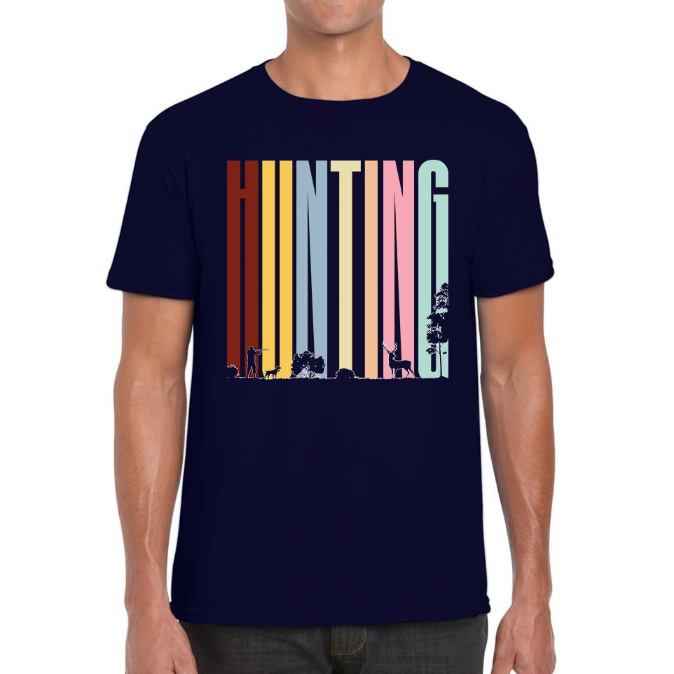Hunting T-Shirt Funny Hunters Adventure Lovers Camping Vacations Mens Tee Top