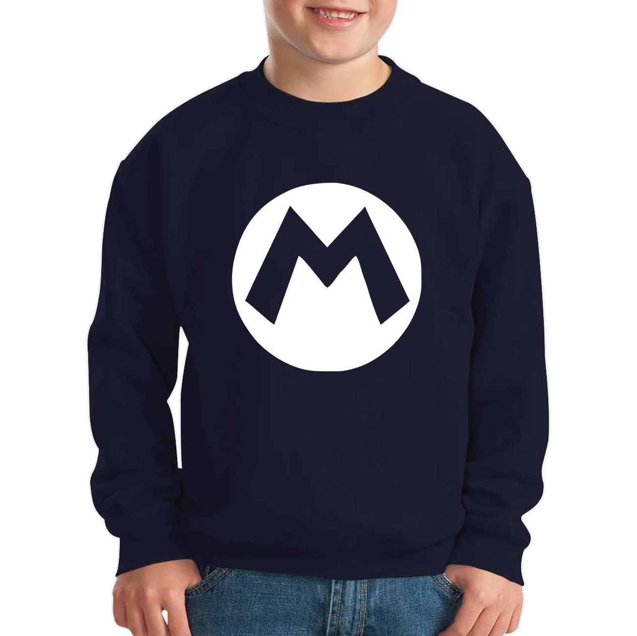 Mario Bros Character Logo Super Mario Mario Mario Bro Toad Retro Gaming Kids Jumper