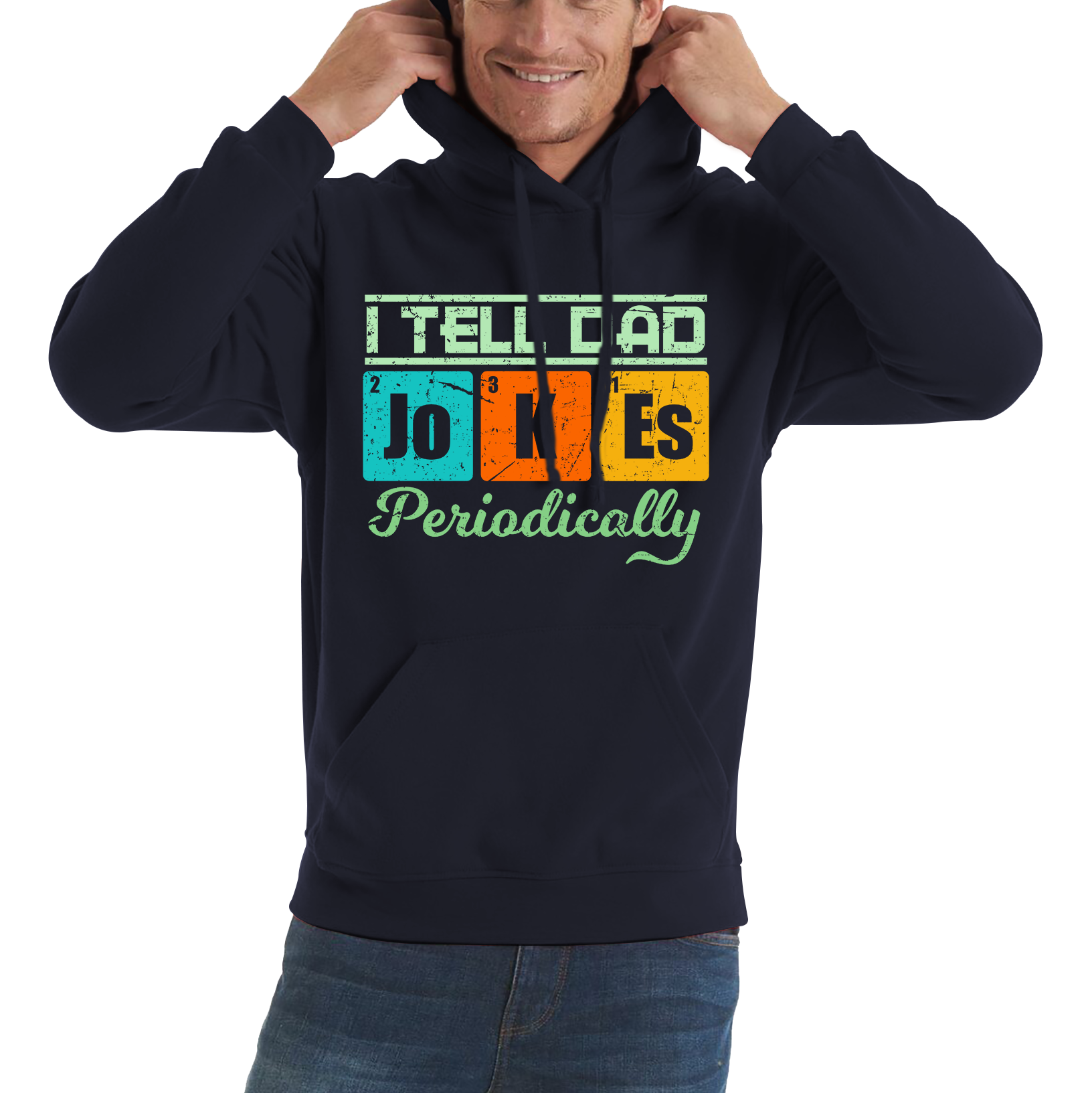 I Tell Dad Jokes Periodically Adult Hoodie