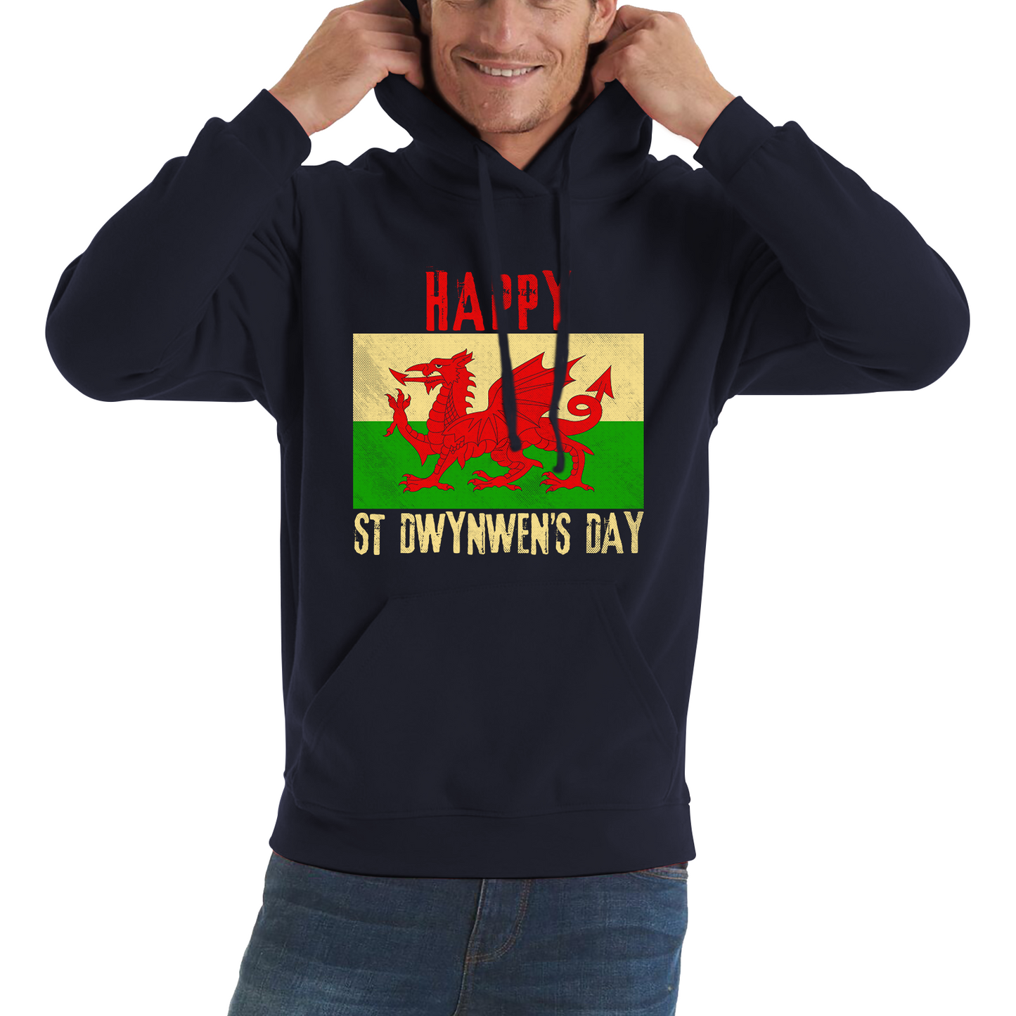 Happy St Dwynwen's Day Dydd Santes Dwynwen Saint Dwynwen Day Saint Of Lovers Unisex Hoodie
