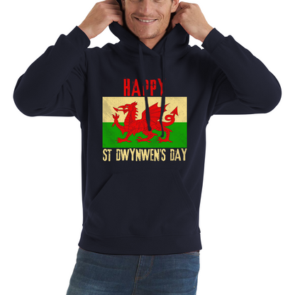 Happy St Dwynwen's Day Dydd Santes Dwynwen Saint Dwynwen Day Saint Of Lovers Unisex Hoodie