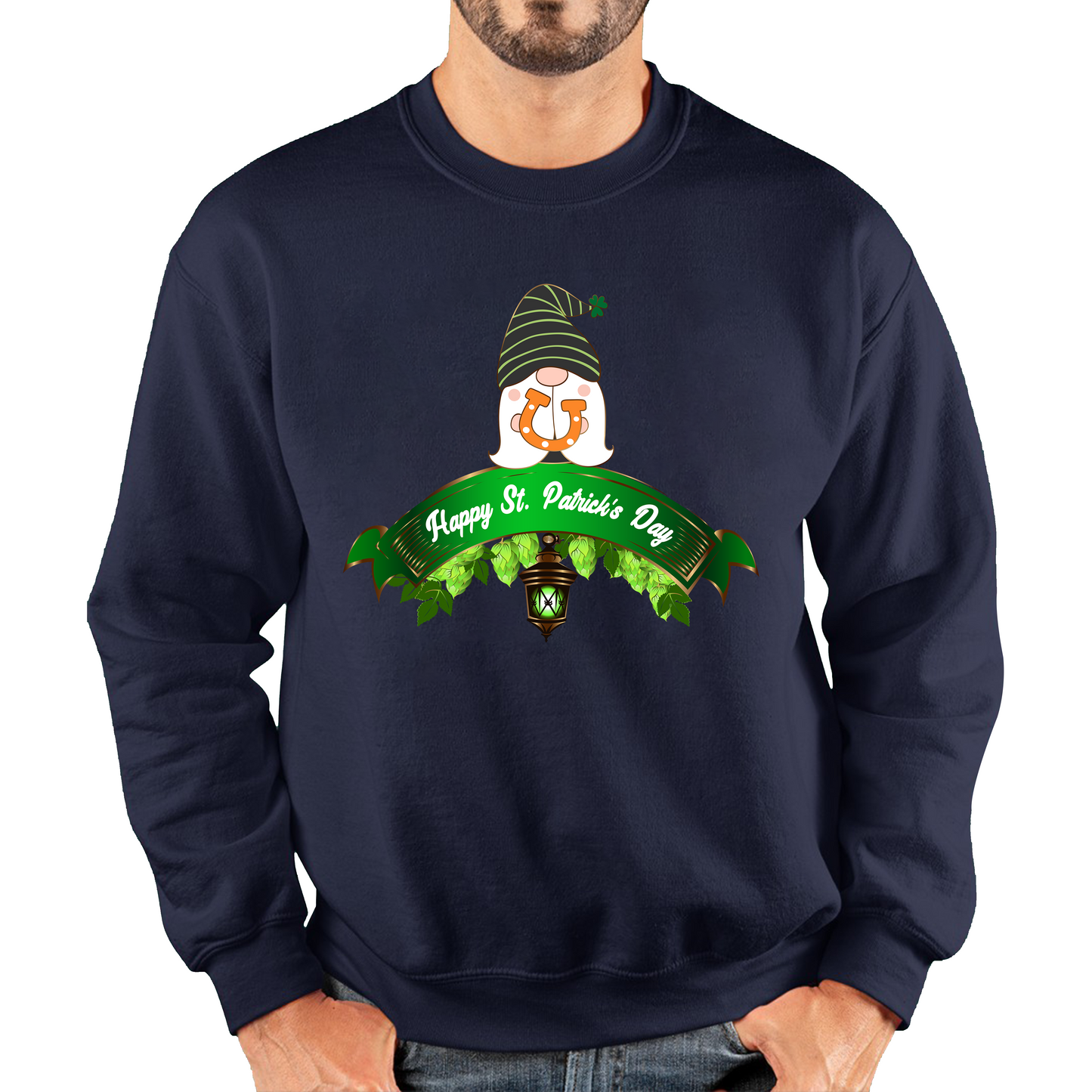 Happy St. Patrick's Day Leprechaun Gnome Irish Gnomes Lucky Gnomes Saint Patricks Day Unisex Sweatshirt