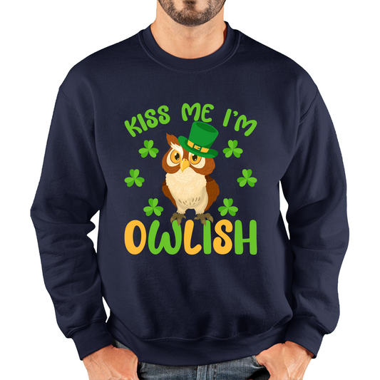 Kiss Me I'm Owlish St. Patrick's Day Sweatshirt