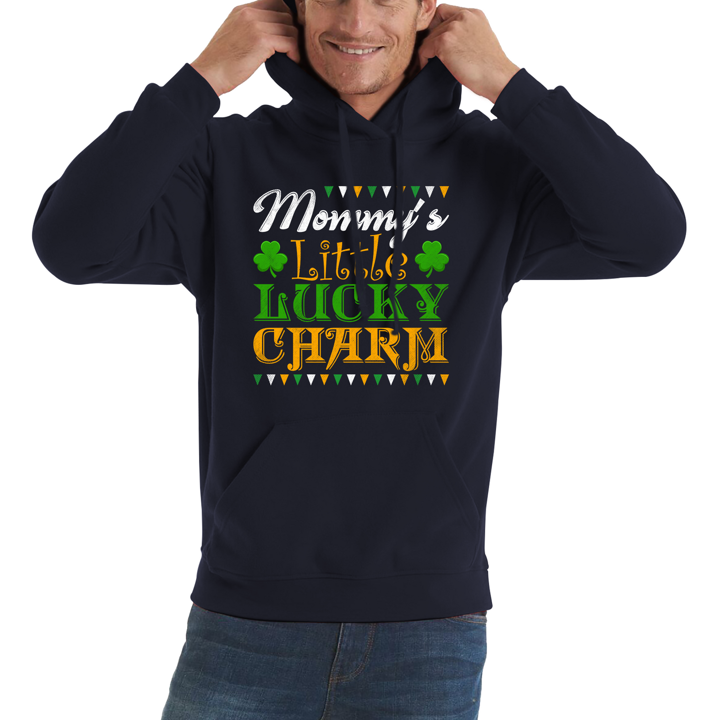 Mommy's Little Lucky Charm St. Patrick's Day Mama's Lucky Charm Lucky Shamrock Irish Family Saint Patricks Day Unisex Hoodie