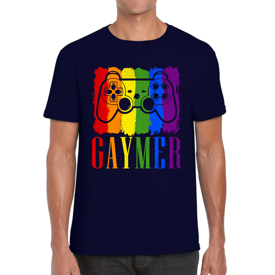 Gaymer LGBT Pride Gay LGBTQ Gamer Rainbow Controller Adult T Shirt