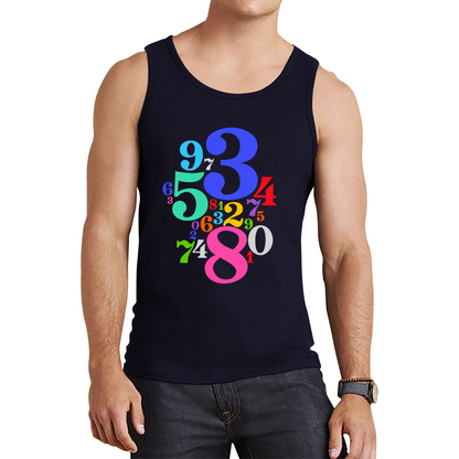 Numbers Day Maths Day Colourful Numbers Math Lovers Mathletics School Charity Day Tank Top