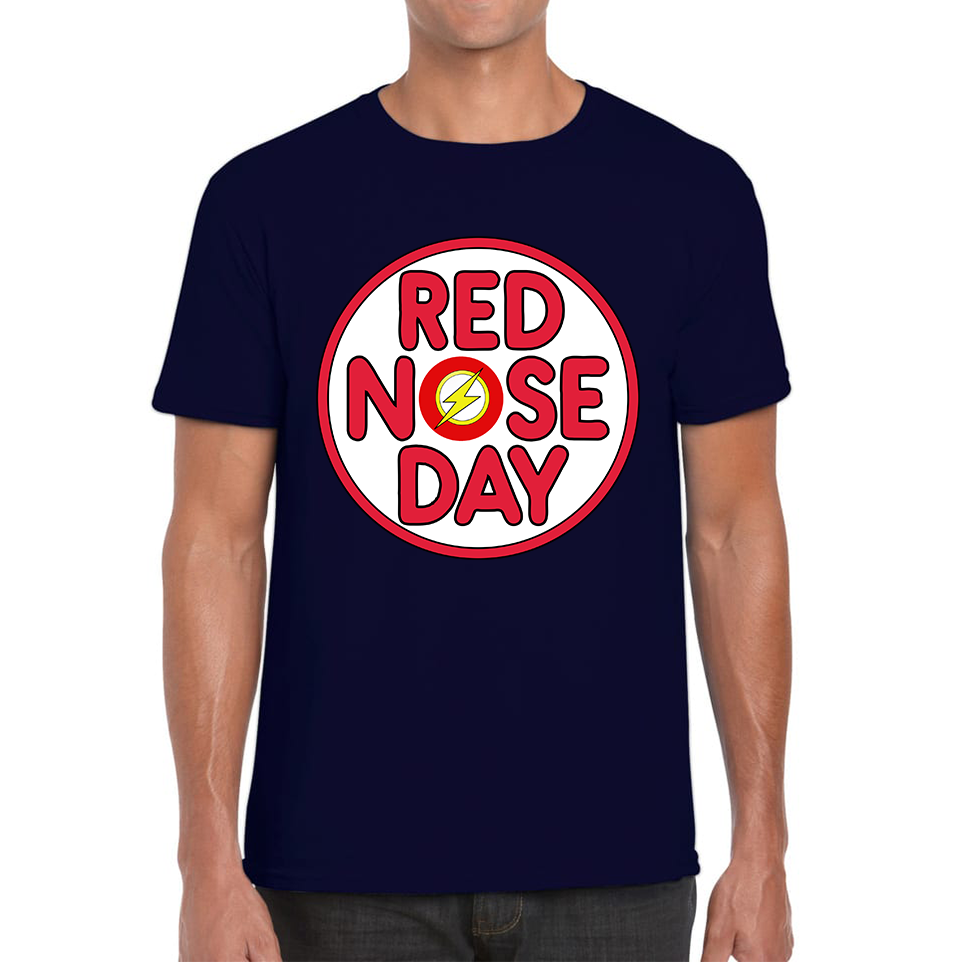 Flash Wally West Red Nose Day Adult T Shirt. 50% Goes To Charity