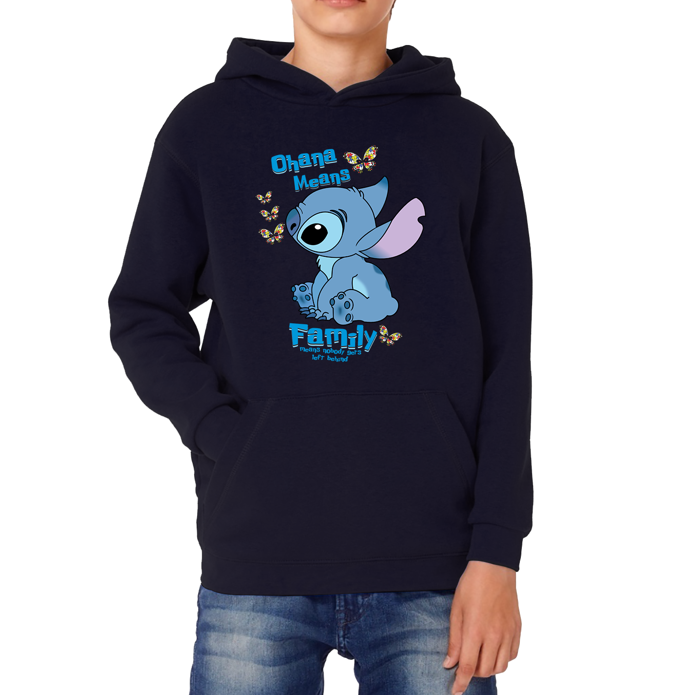 Ohana Means Family Lilo & Stitch Funny Comedy Family Cartoon Lovers Kids Hoodie