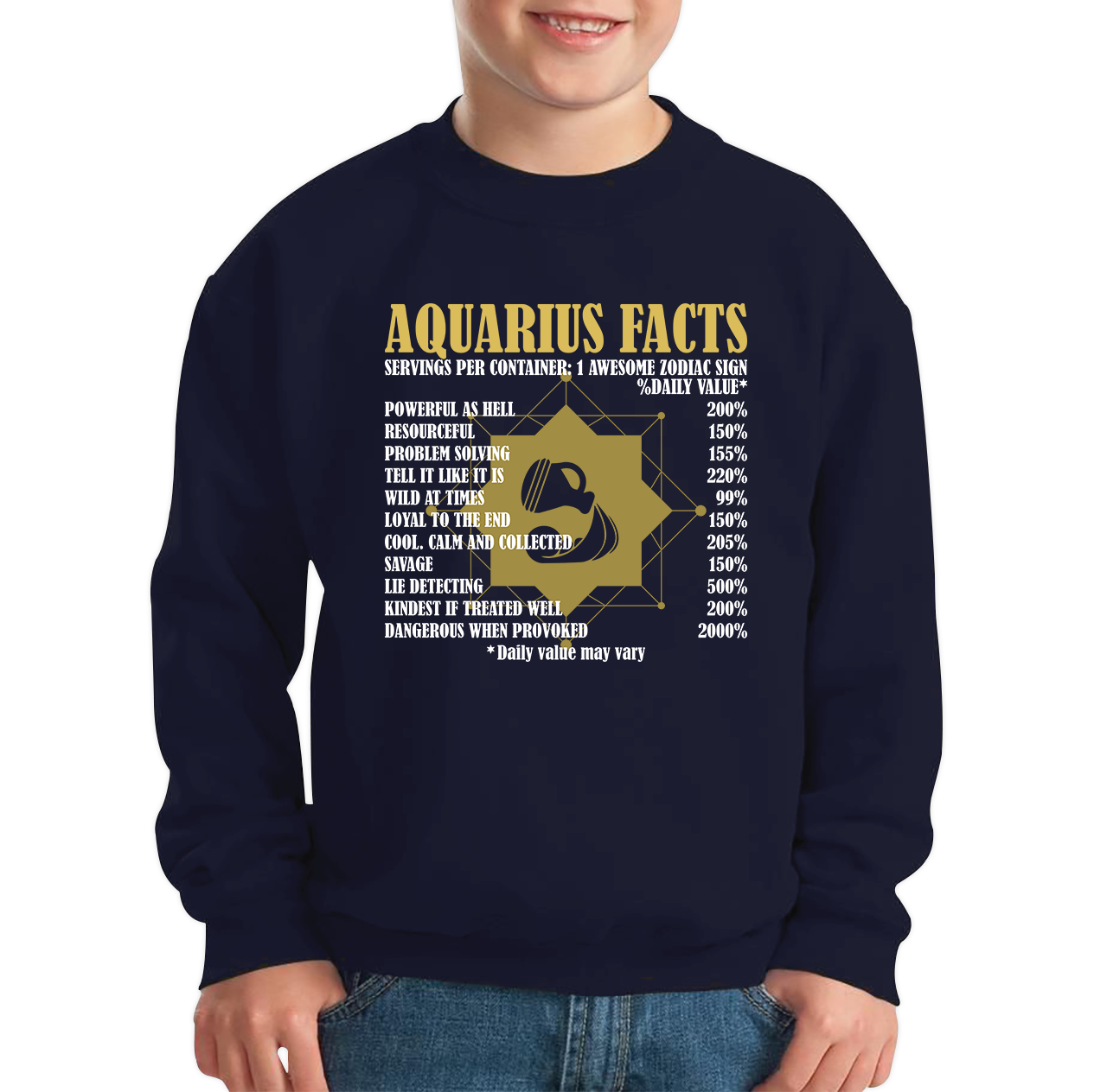 Aquarius Facts Horoscope Zodiac Astrological Sign Astrology Signs Birthday Present Kids Jumper