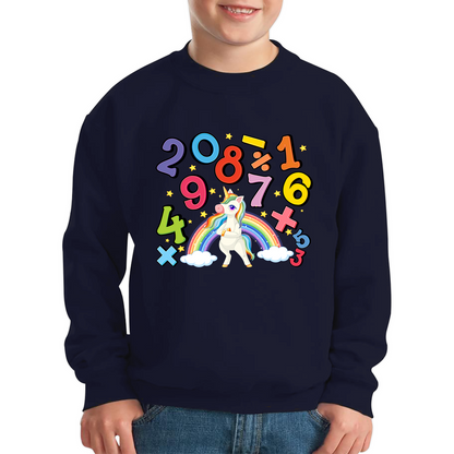 Number Day Unicorn Maths Day World Numbers Day Rainbow Colours Counting Kids Jumper
