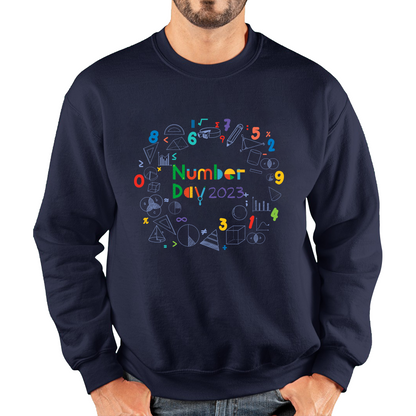 Numbers Day 2023 Maths Day Symbols School Charity Day Mathletics Unisex Sweatshirt
