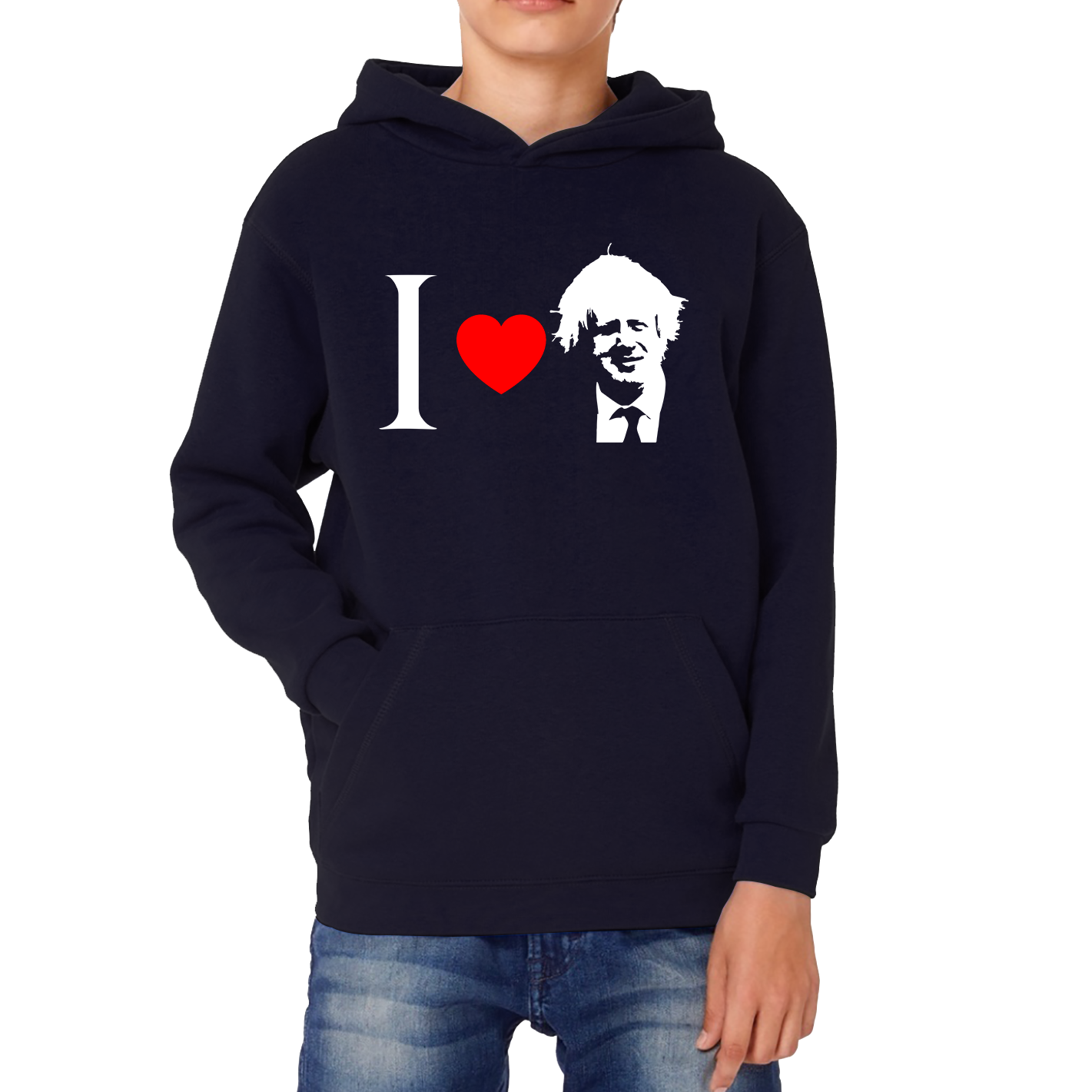 I Love Boris Heart Love Boris Johnson Support Boris Johnson Boris Supporter Kids Hoodie