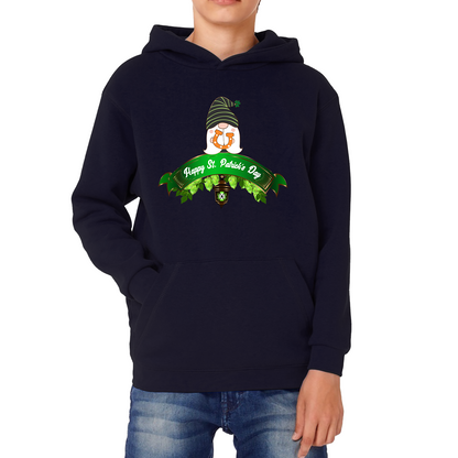 Happy St. Patrick's Day Leprechaun Gnome Irish Gnomes Lucky Gnomes Saint Patricks Day Kids Hoodie