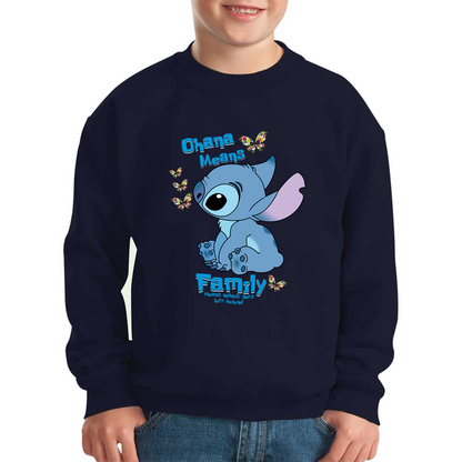Ohana Means Family Lilo & Stitch Funny Comedy Family Cartoon Lovers Kids Jumper