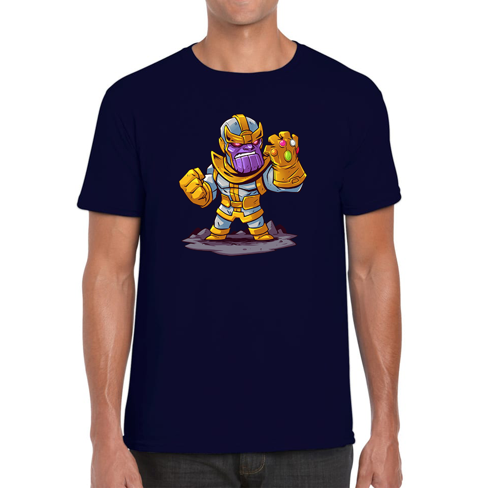 Thanos Mad Titan Cute Cartoon T-Shirt Marvel Avengers Comic Thanos Mens Tee Top