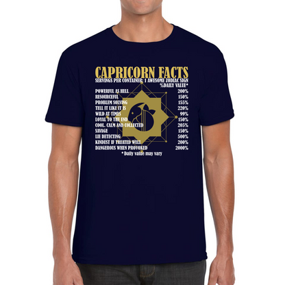 Capricorn Facts Horoscope Zodiac Astrological Sign Astrology Signs Birthday Present Mens Tee Top