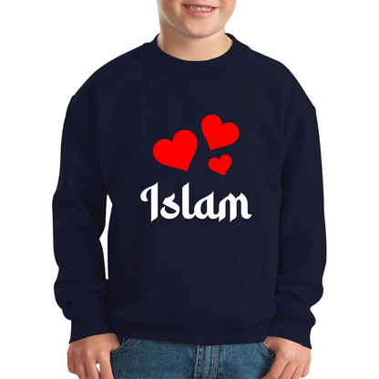 Islam Hearts Spiritual Islamic Religious Muslim Islam Religion Gift Kids Jumper