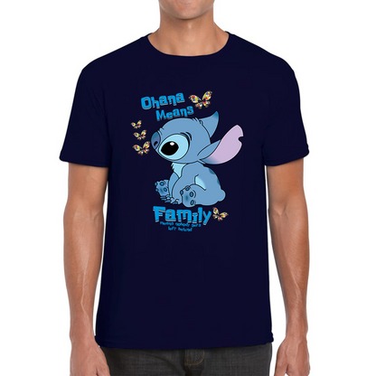 Ohana Means Family Lilo & Stitch Funny Comedy Family Cartoon Lovers Mens Tee Top