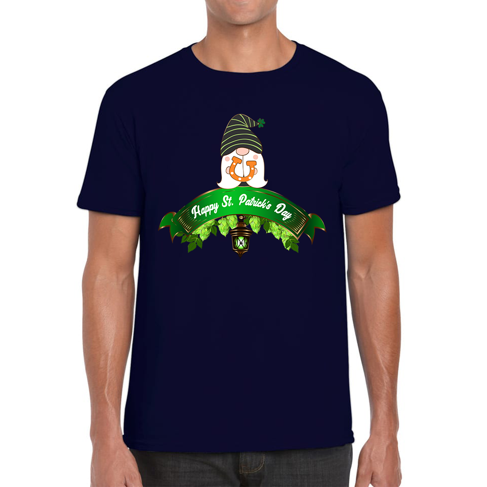 Happy St. Patrick's Day Leprechaun Gnome Irish Gnomes Lucky Gnomes Saint Patricks Day Mens Tee Top