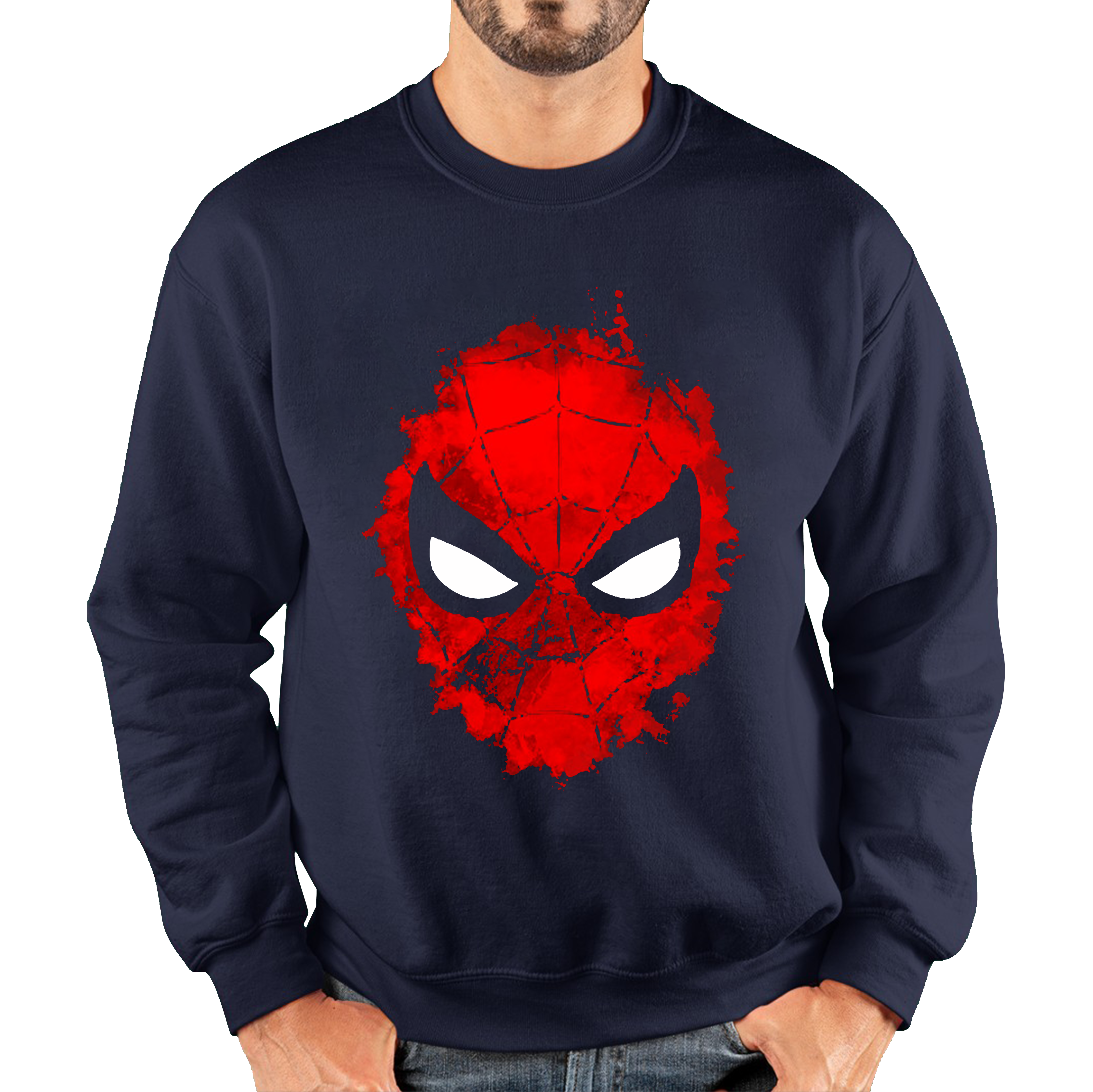 Marvel Comics Spiderman Face Adult Sweatshirt