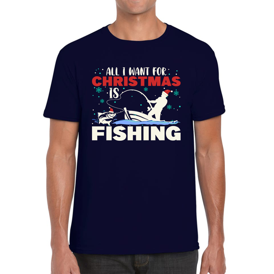 fishing christmas t shirt