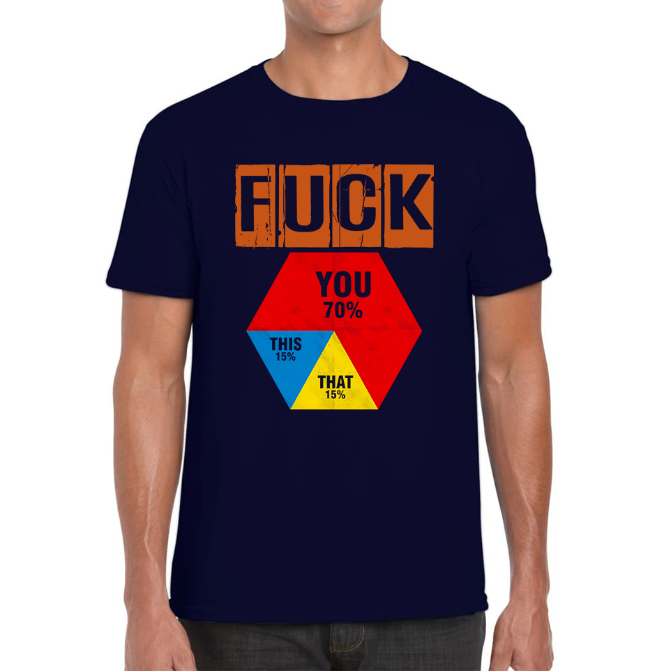 Funny Offensive Love Triangle Fuck You T-shirt offensive Rude Mens Tee Top