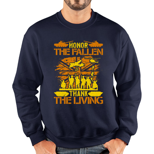 Honor The Fallen Thank Living Veteran Memorial Day Sweatshirt