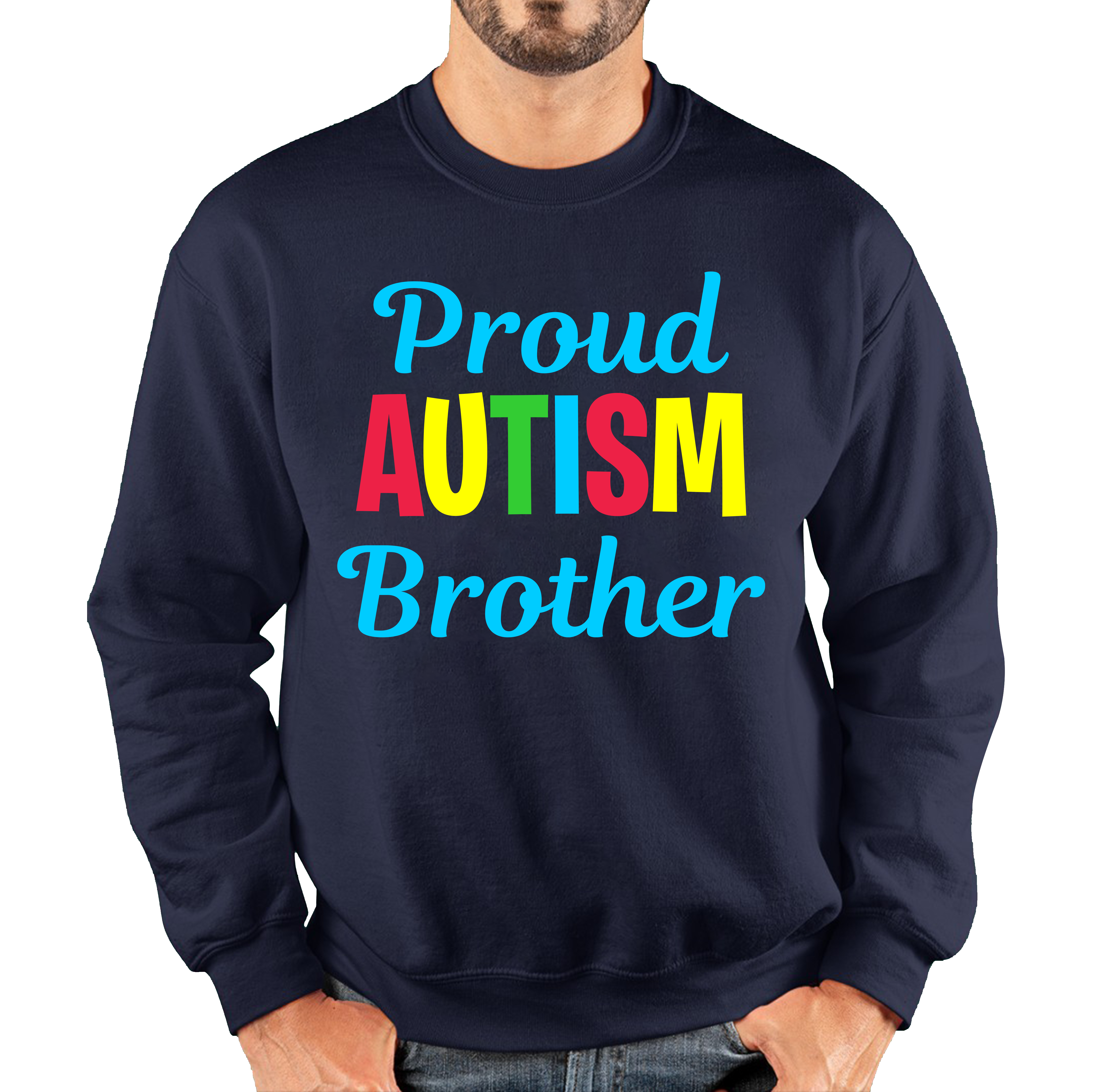 Proud Autism Brother Autism Awareness Adult Sweatshirt