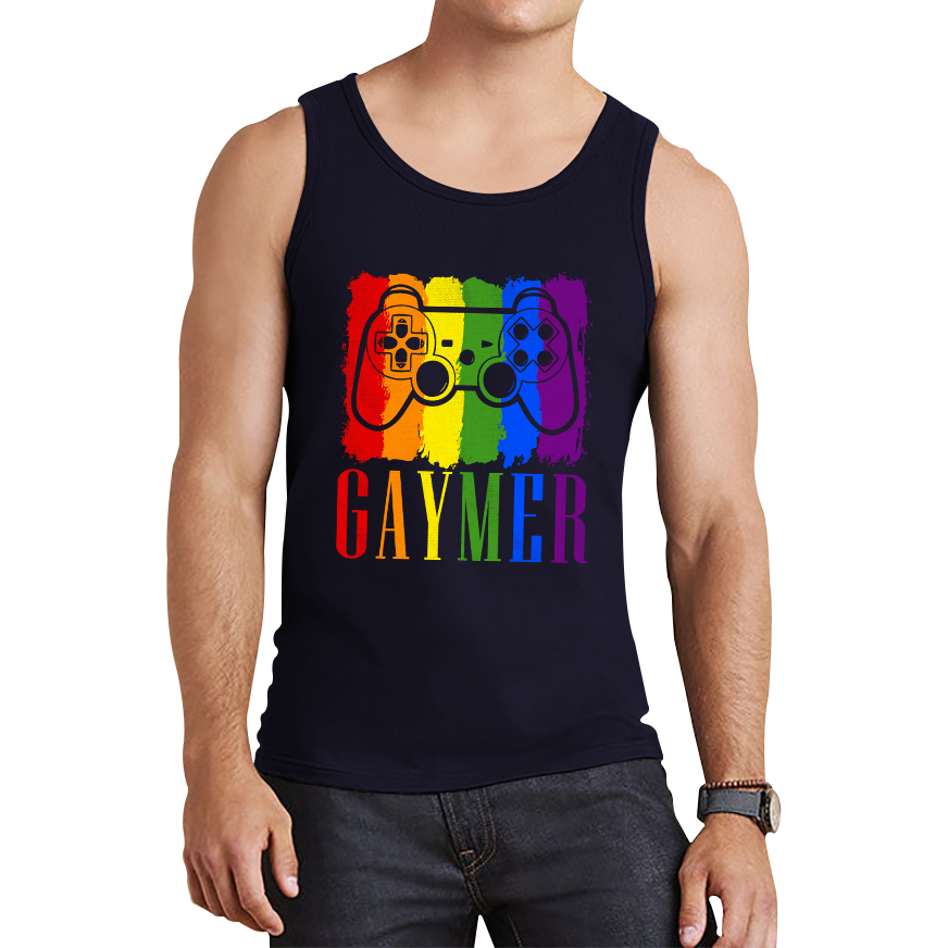 Gaymer LGBT Pride Gay LGBTQ Gamer Rainbow Controller Tank Top