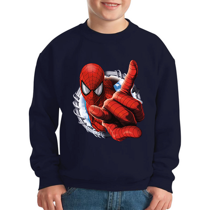 Spiderman Logo No Way Home Avengers Marvel Character Superhero Kids Jumper