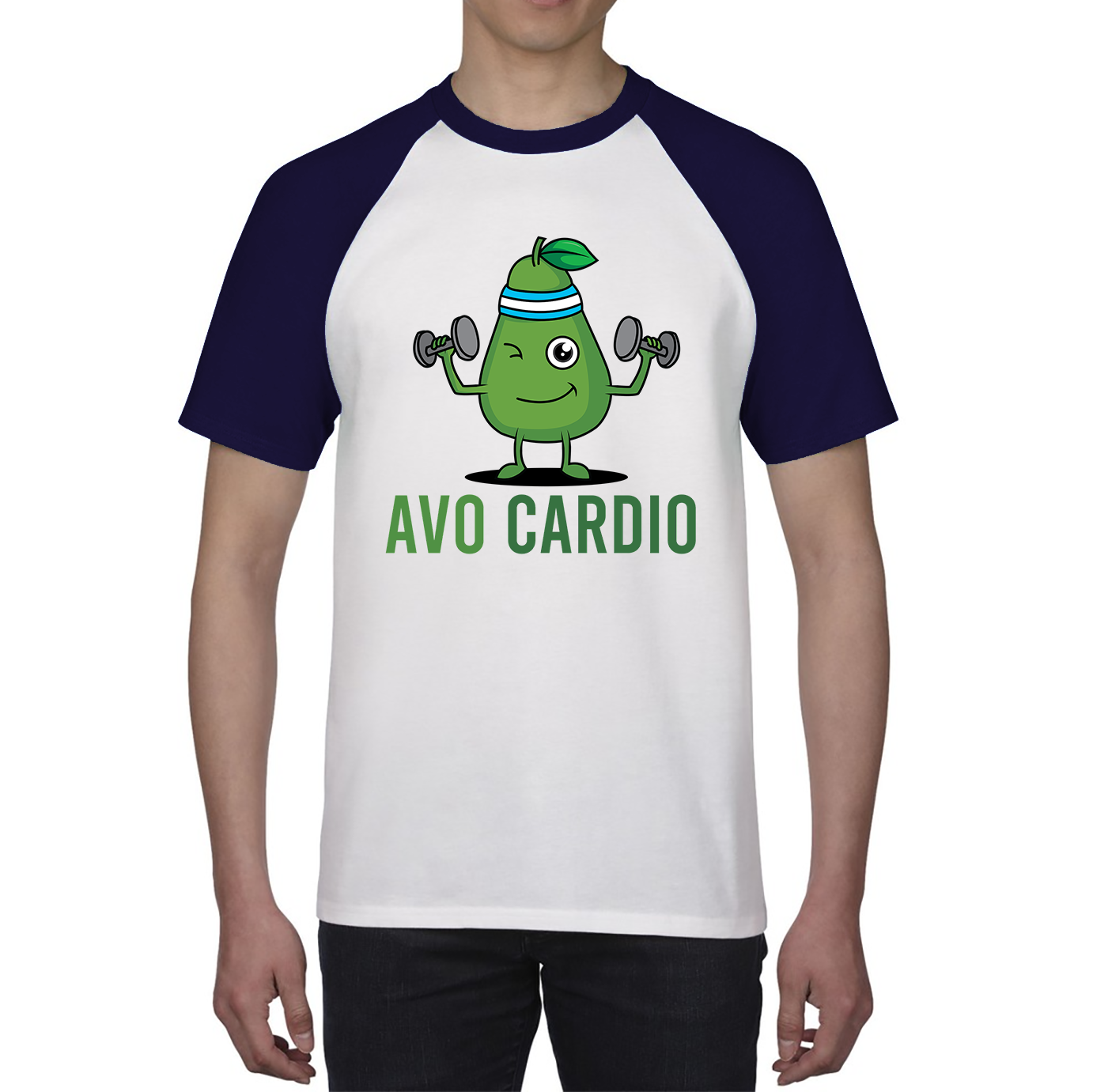 Avo Cardio Funny Avocado Fitness Baseball T Shirt