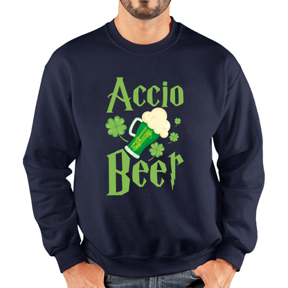 Accio Beer Wizard Beer St. Patrick's Day Magic World Irish Beer Shamrock Beer Lovers Family Vacation Unisex Sweatshirt