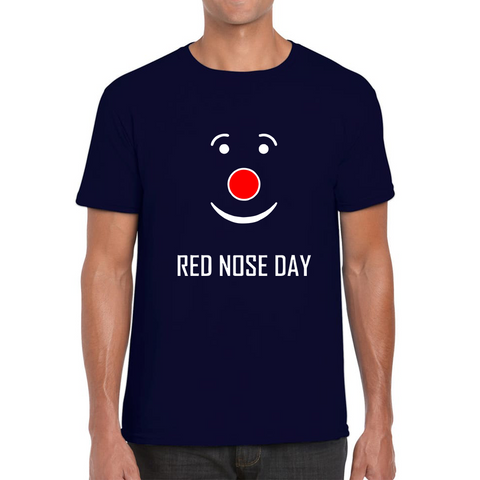 Red Nose Clown Nose Day Adult T Shirt. 50% Goes To Charity