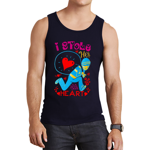 I Stole Her Heart Valentine's Day Happy Valentines Day Gift Funny Love Quote Tank Top