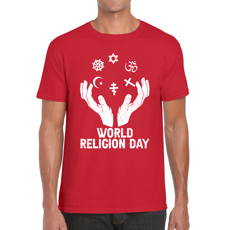 World Religion Day Religious Peace For Everyone Religious Love Religion Day Mens Tee Top