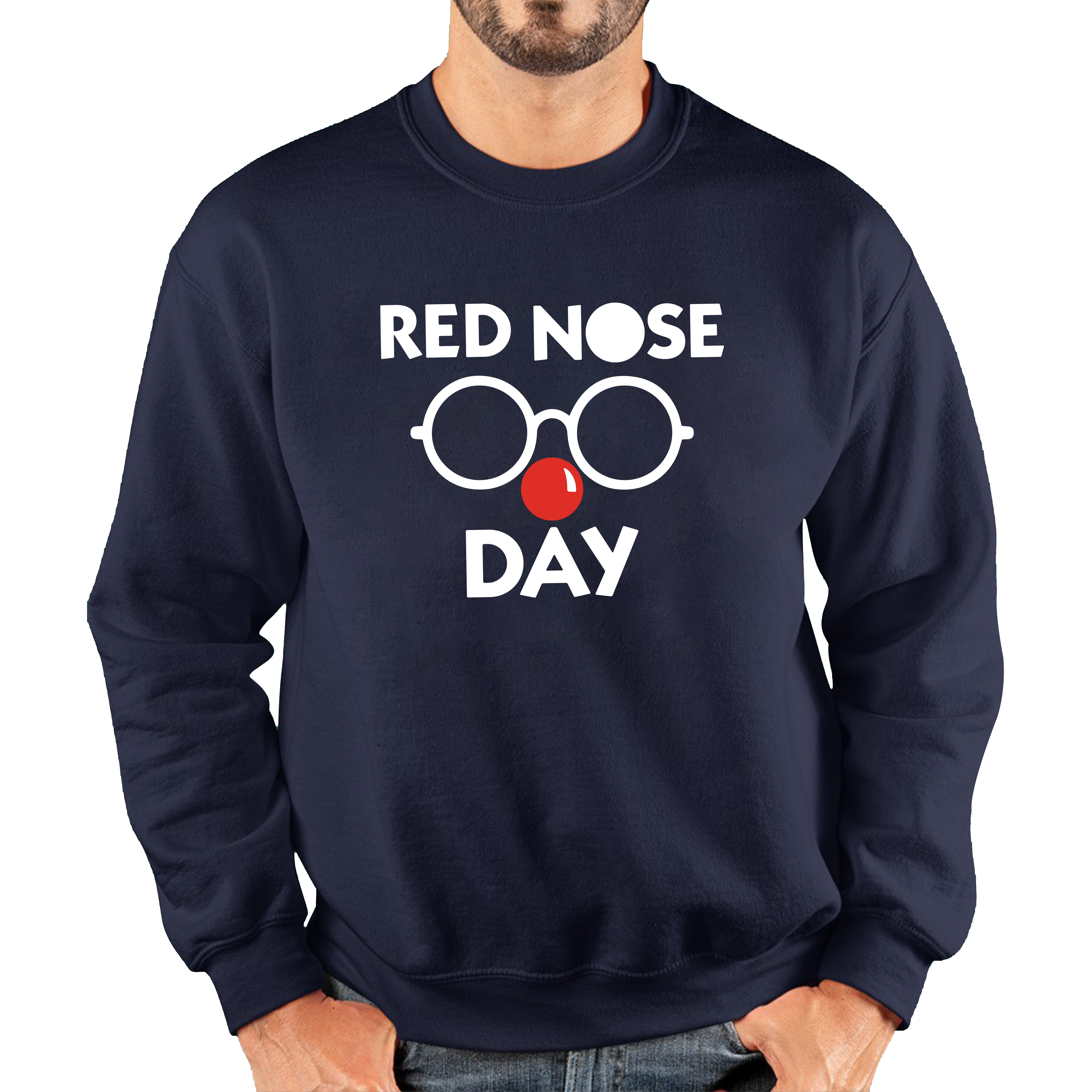 Comic Relief Red Nose Day Adult Sweatshirt. 50% Goes To Charity