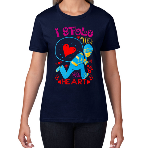 I Stole Her Heart Valentine's Day Happy Valentines Day Gift Funny Love Quote Womens Tee Top