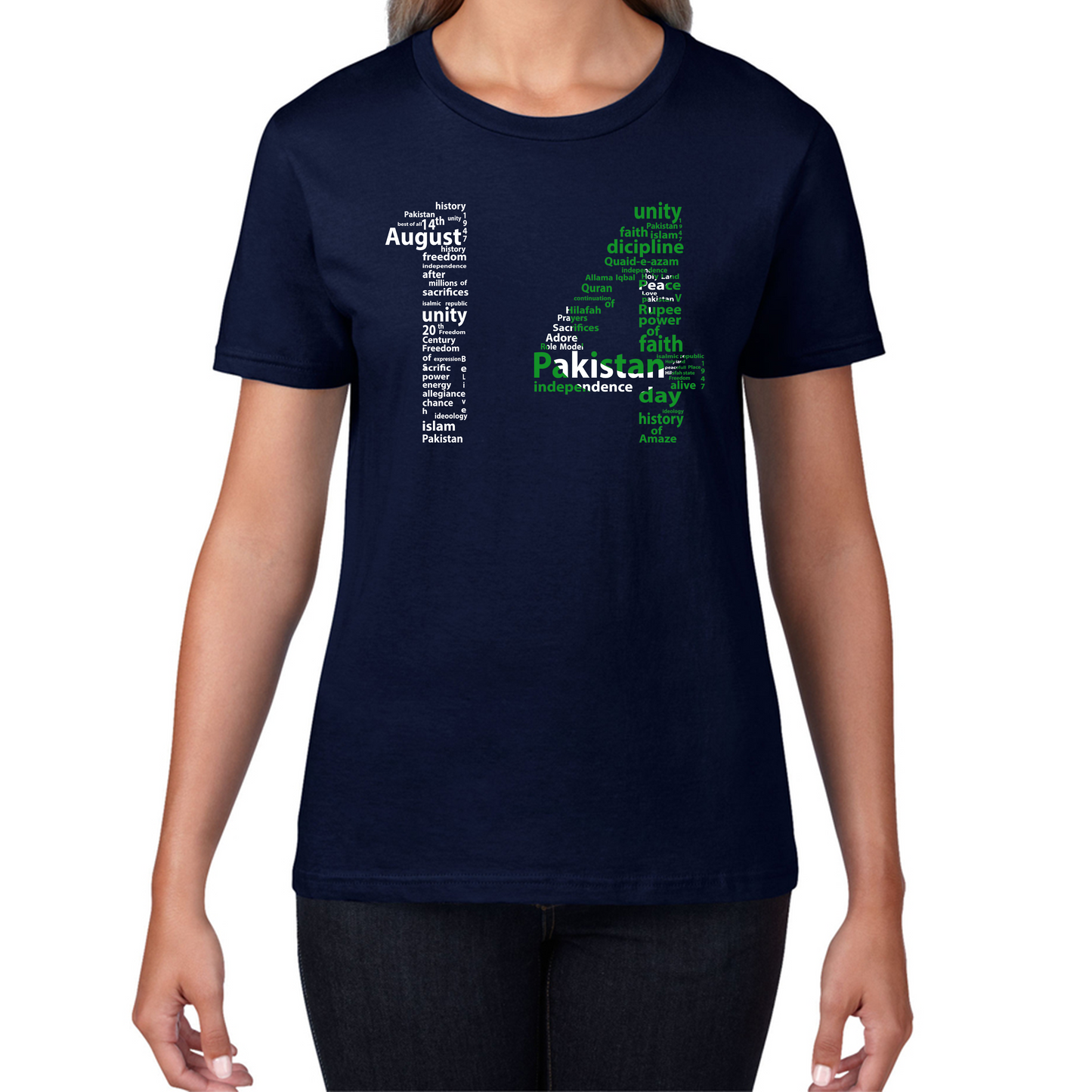  Pakistani Flag Independence Day Womens Tee Top