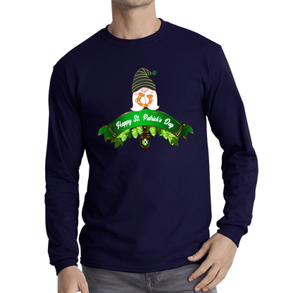 Happy St. Patrick's Day Leprechaun Gnome Irish Gnomes Lucky Gnomes Saint Patricks Day Long Sleeve T Shirt