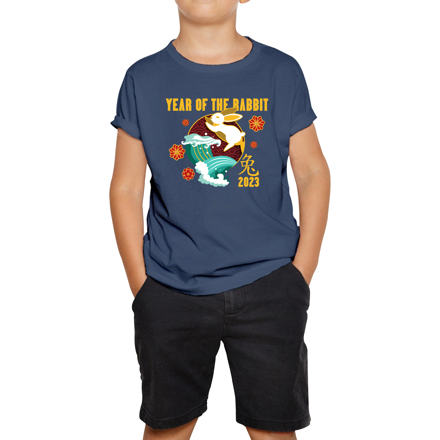 Year Of The Rabbit 2023 Chinese New Year Lunar New Year Zodiac Kids Tee